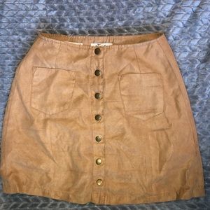 Brown Suede Skirt